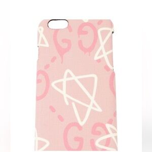 NEW GUCCI Graffati Pink and White Phone Case comes in retail box